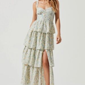 Astr The Label Midsummer Eyelet Tiered Maxi